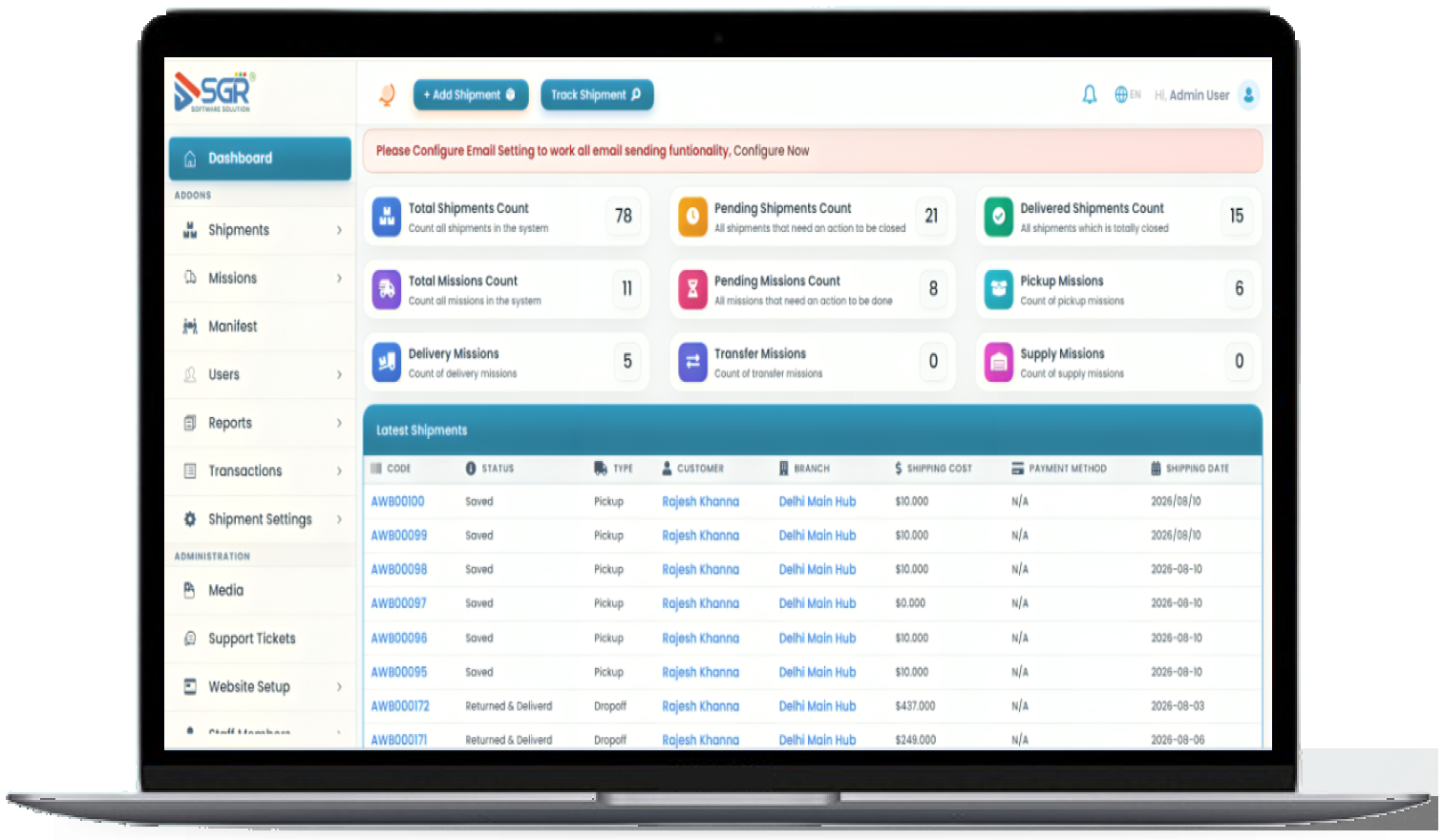 Logistic Management System - Logistics &amp; Supply Chain ERP Case Study | SGR Software Solution