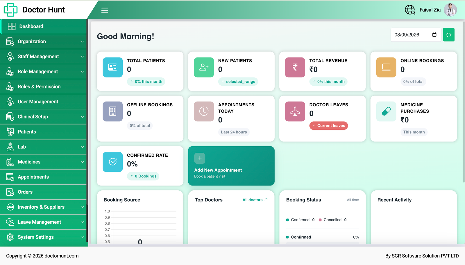 Doctor Hunt - Admin Dashboard